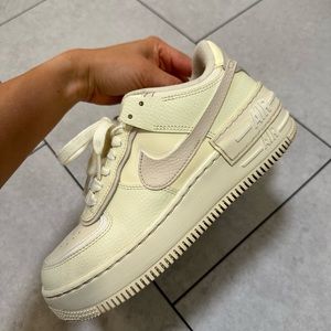 Nike Air Force 1 Low Shadow, women’s size 7.5, Coconut Milk color